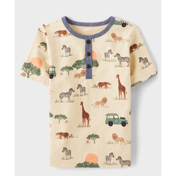 Gymboree Other - Gymboree Boys Safari Henley Top - Safari - Tan Size 6
